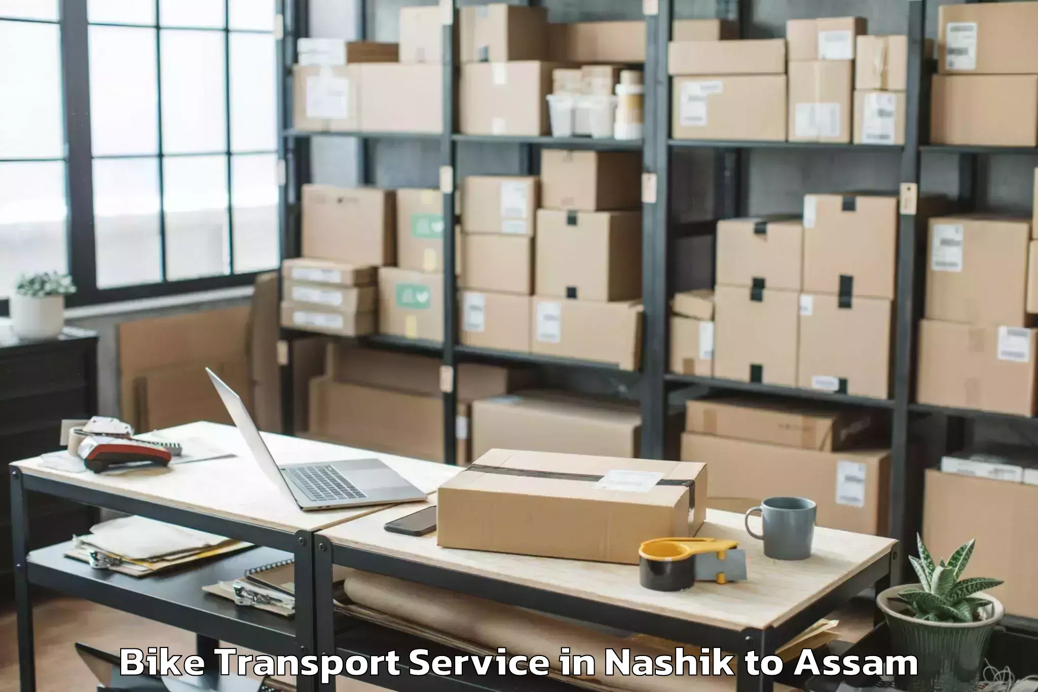 Hassle-Free Nashik to Bijni Bike Transport